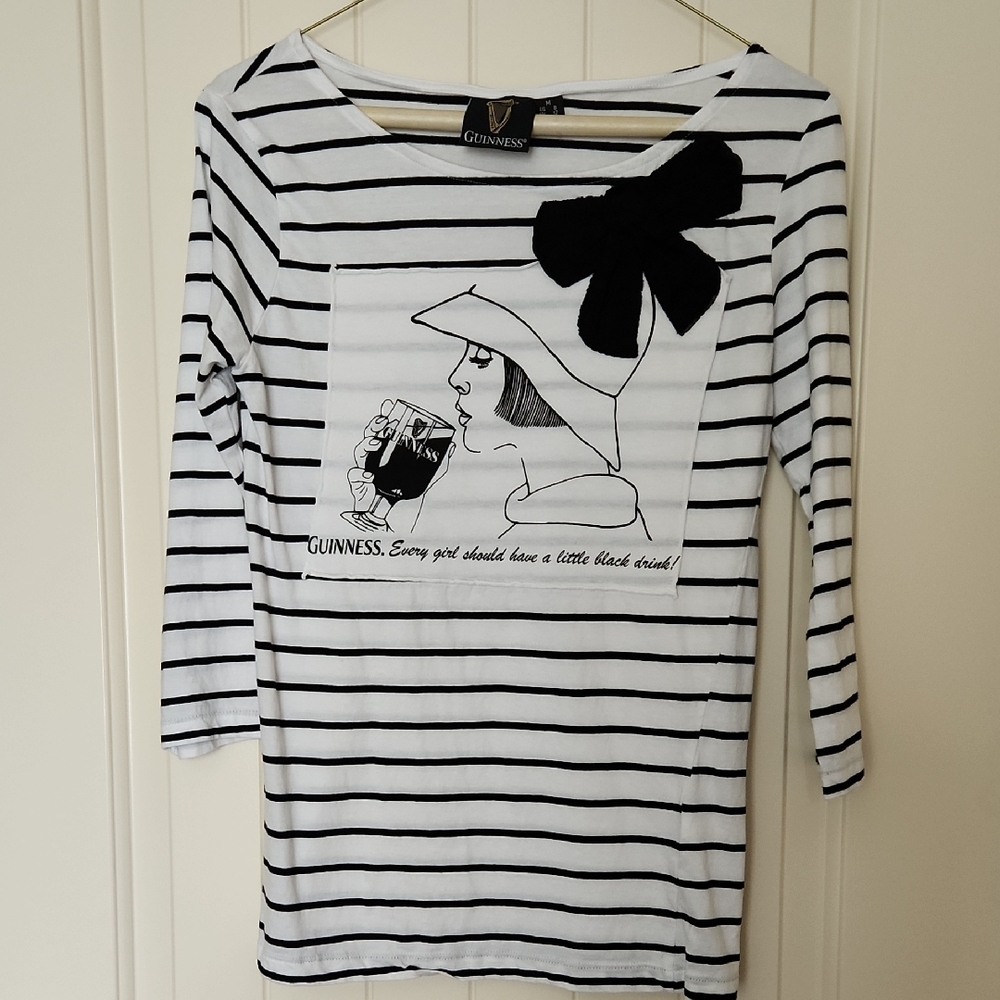 Guinness Graphic Black and White Blouse